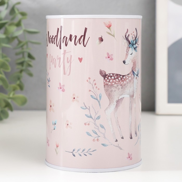 Копилка металл Копилка металл "Слоник/Олень в цветах" МИКС 8х8х12,5 см