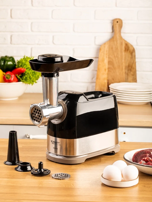 Мясорубка элетрическая мощная с насадками SC-MG45S66 Мясорубка элетрическая мощная с насадками SC-MG45S66