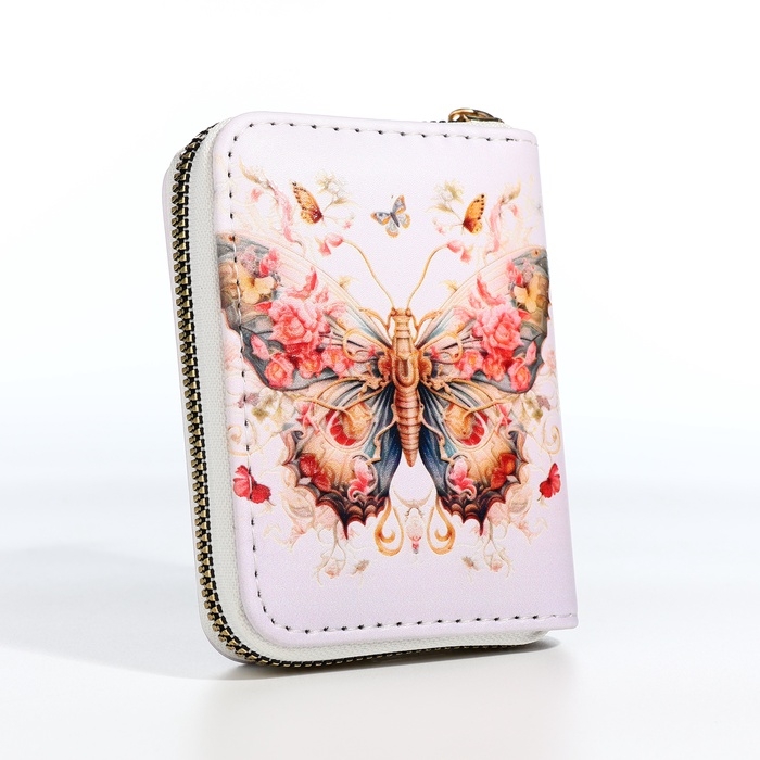 Кошелёк на молнии, цвет белый