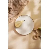 Тарелка SL Home &laquo;Волна в камне&raquo;, d=25.5 см, фарфор, белая