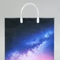 Пакет &laquo;Звездное небо&raquo;, мягкий пластик, 30&times;30х10 см, 150 мкм