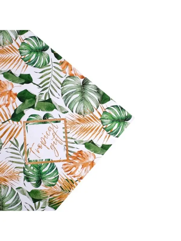 Бумага упаковочная глянцевая двухсторонняя «Тропики», 70×100 см