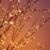 Дерево светодиодное 120 см, 600 LED, постоянное свечение, 31 В, свечение янтарно-белое