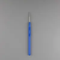 Крючок для вязания, с пластиковой ручкой, d=1 мм, 13.5 см, синий