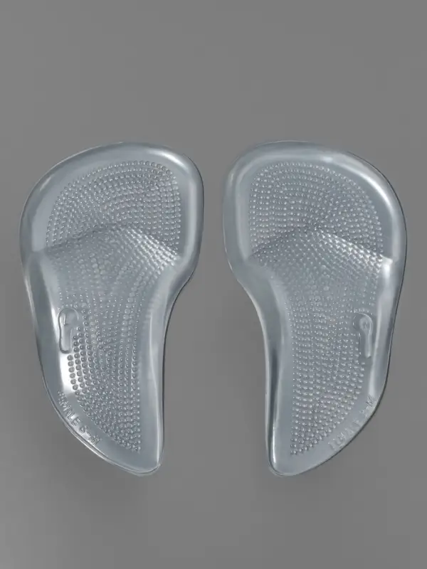 Полустельки для обуви, на клеевой основе, силиконовые, 12.5&times;6.4 см, пара, прозрачные