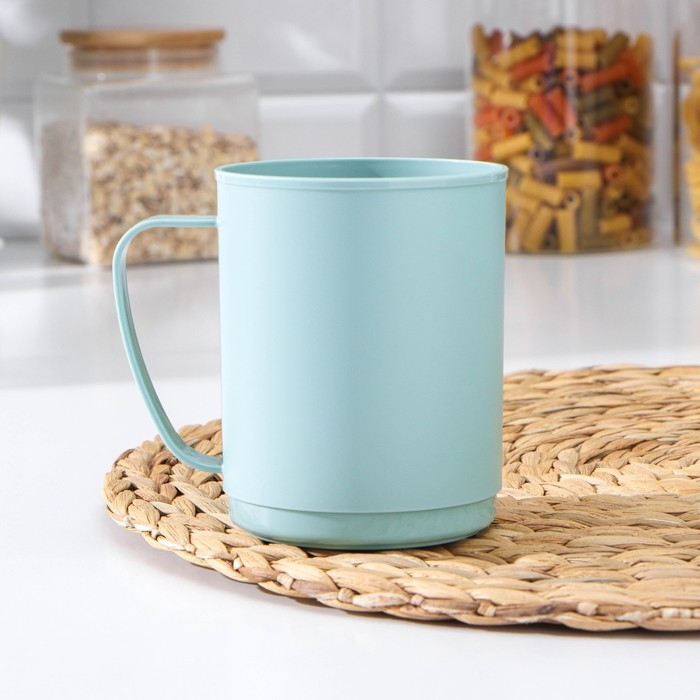 Кружка «Picnic», 400 мл, 10,9×8,1×10,1 см, цвет светло-голубой