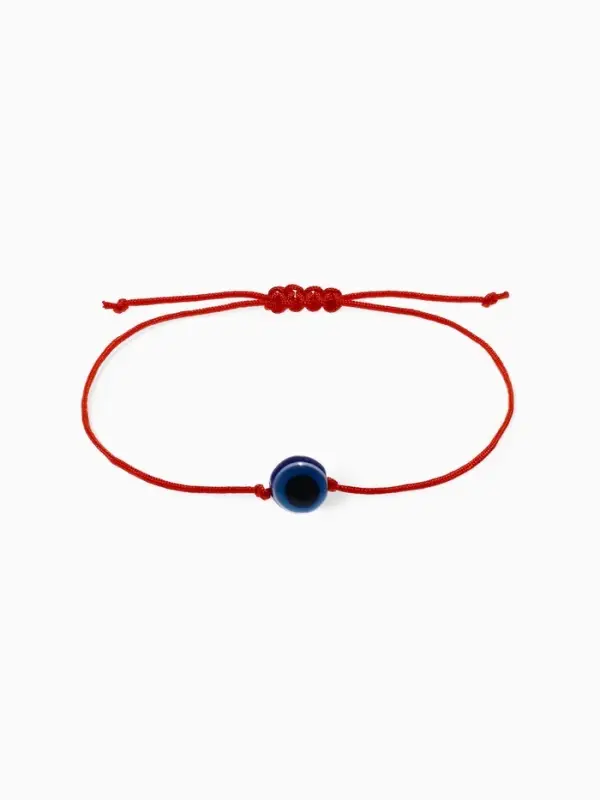 Браслет-оберег «Красная нить» глазик крупный, цвет синий, d=5,5 см