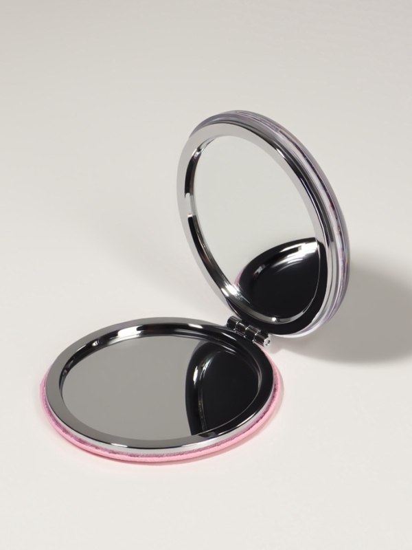 Зеркало складное «Цветы», d = 7,2 см, с увеличением, цвет сиреневый/фиолетовый