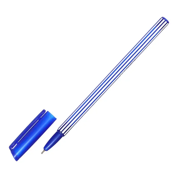 Ручка шариковая Luxor Stripes, узел 0.7 мм, чернила синие, корпус бело-синий Ручка шариковая Luxor Stripes, узел 0.7 мм, чернила синие, корпус бело-синий