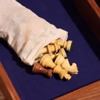 Игра настольная 3 в 1, шахматы, домино, кубики, доска 35&times;35 см, дерево шишам