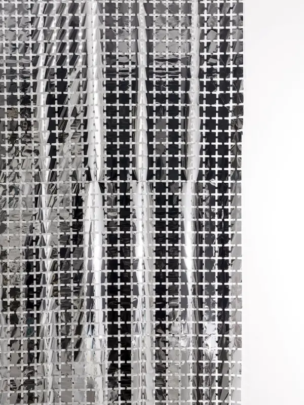 Занавес для фотозоны &laquo;Квадраты&raquo; цвет серебро 1*2 м