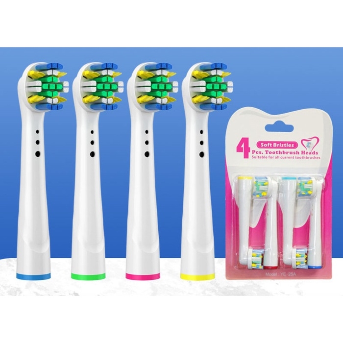 Насадки для электрической зубной щетки, для глубокой очистки, 4 шт, в наборе Насадки для электрической зубной щетки, для глубокой очистки, 4 шт, в наборе