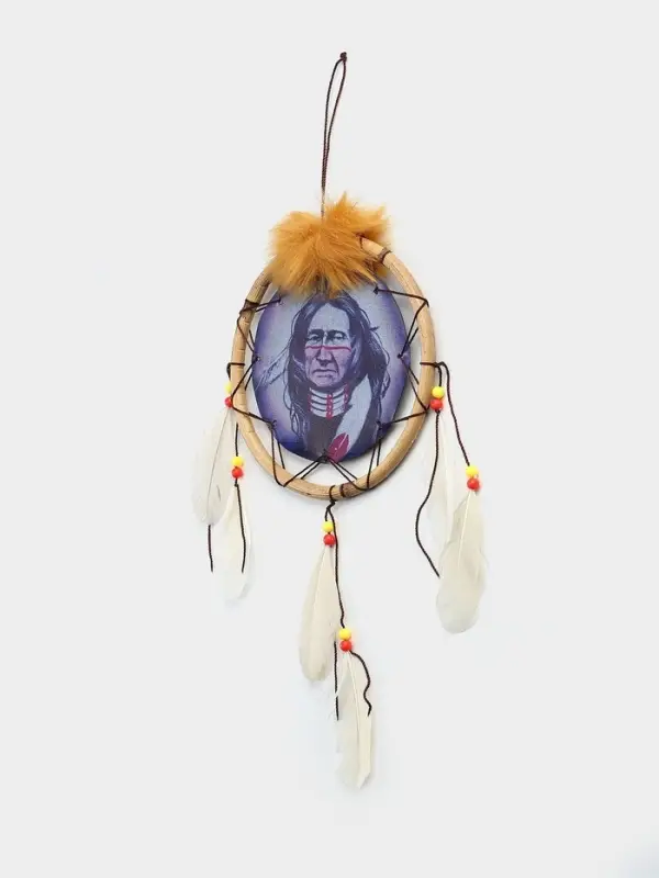 Ловец снов &laquo;Индеец&raquo;, 15&times;2&times;35 см, бежевый