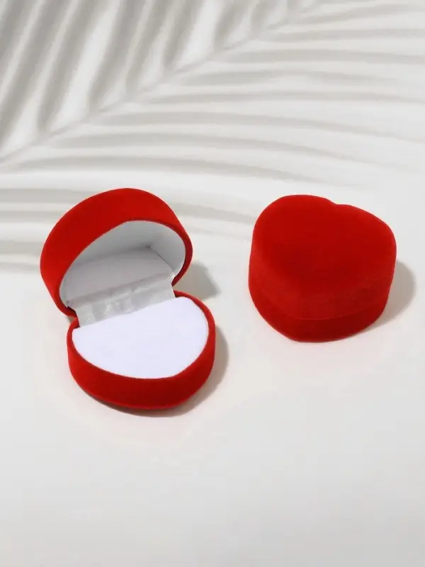 Футляр бархатный под кольцо, серьги &laquo;Сердце малое&raquo;, 5&times;4.2&times;3.6 см, бордовый