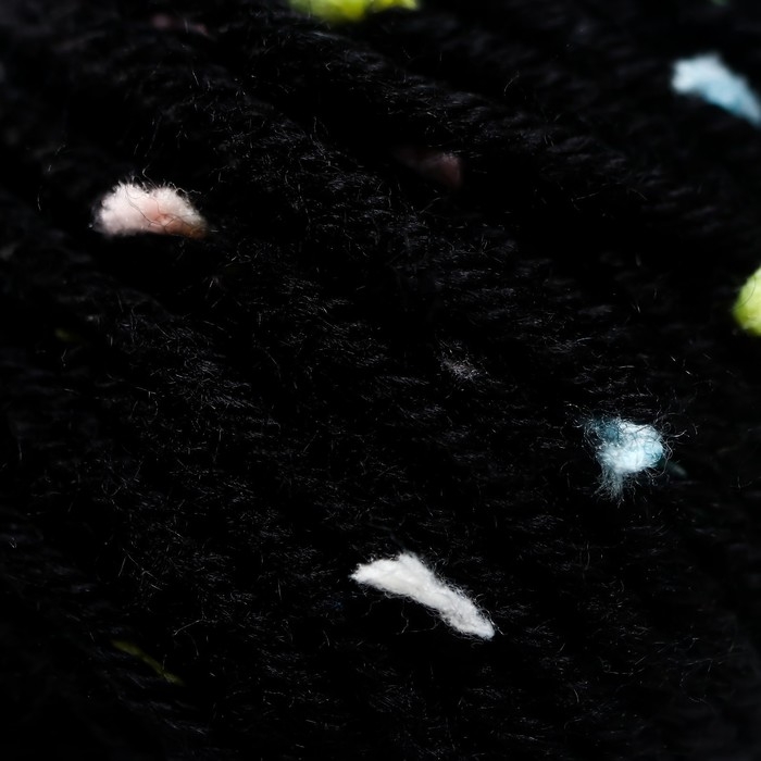 Пряжа 60% акрил, 30% кашемир, 10% шёлк Пряжа 60% акрил, 30% кашемир, 10% шёлк "Веснушки" 50 гр 80 м цвет 20В чёрная