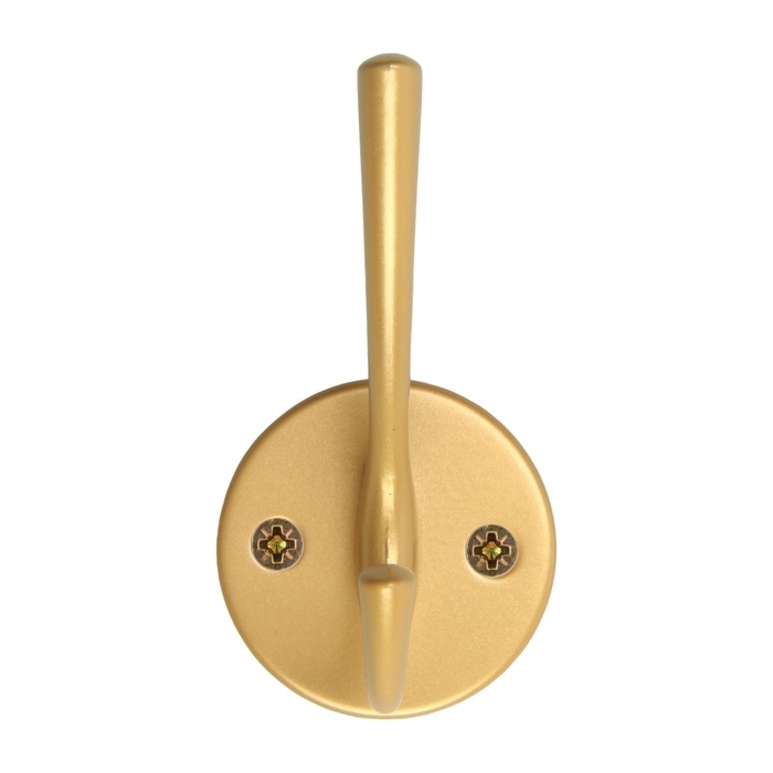 Крючок мебельный CAPPIO SIMPLE, двухрожковый, матовое золото Крючок мебельный CAPPIO SIMPLE, двухрожковый, матовое золото