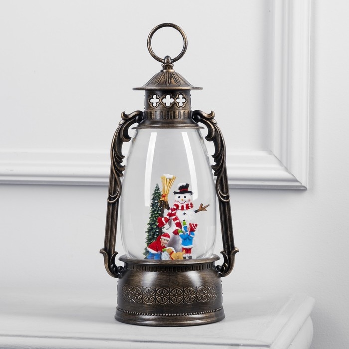 Светодиодная фигура «Фонарь с детьми и снеговиком» 15 × 30 × 12.5 см, пластик, батарейки ААх3 (не в комплекте), USB, свечение тёплое белое Светодиодная фигура «Фонарь с детьми и снеговиком» 15 × 30 × 12.5 см, пластик, батарейки ААх3 (не в комплекте), USB, свечение тёплое белое