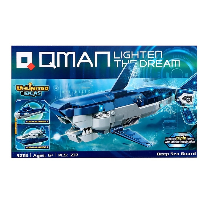Конструктор Безграничные Идеи «Акула», 3 в 1, 237 деталей Конструктор Безграничные Идеи «Акула», 3 в 1, 237 деталей