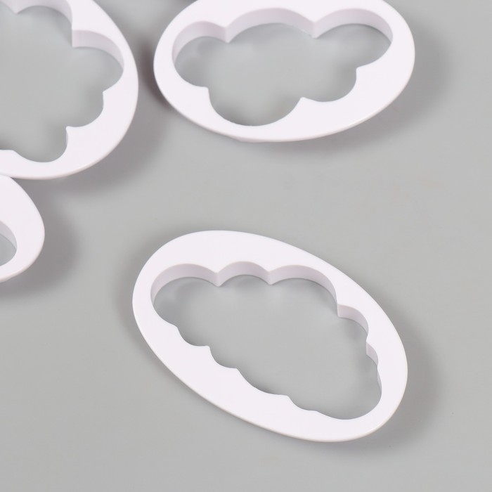Каттер для полимерной глины Каттер для полимерной глины "Облака" набор 5 шт 4,8х7,6 5,8х6,8 3,5х6,2 4,1х7,9 4,8х7 см
