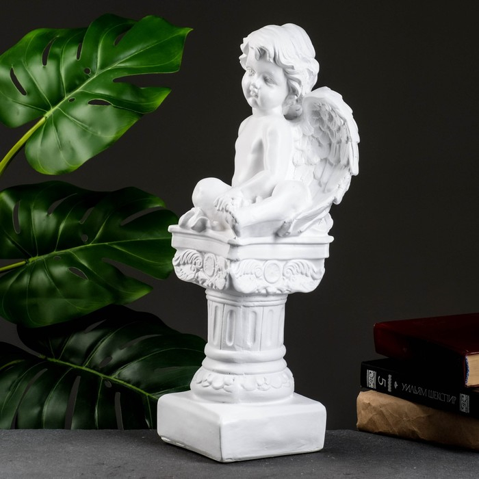 Фигура Фигура "Ангел на пьедестале" белый 15х15х42см