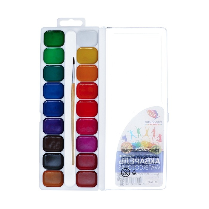 Акварель Луч  Акварель Луч "Классика", 18 цветов, с кистью