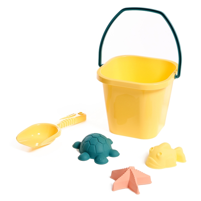 Песочный набор Follow Me: ведро, совочек, 3 формочки, МИКС Песочный набор Follow Me: ведро, совочек, 3 формочки, МИКС