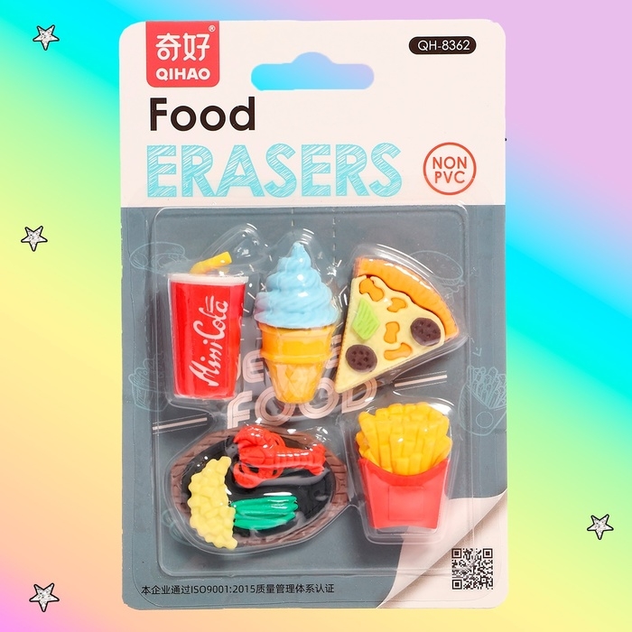 Игровой набор ластиков «Перекус», 5 шт., МИКС Игровой набор ластиков «Перекус», 5 шт., МИКС