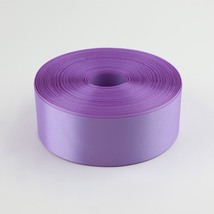 Лента атласная, 50 мм &times; 100 &plusmn; 5 м, цвет сиреневый