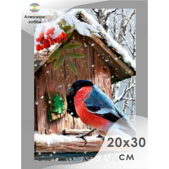 Алмазная мозаика «Зимний гость», 20 × 30 см Алмазная мозаика «Зимний гость», 20 × 30 см