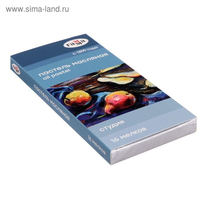 Пастель масляная, набор 16 цветов, Гамма Пастель масляная, набор 16 цветов, Гамма "Студия", d-8мм, l-65мм, в картонной коробке