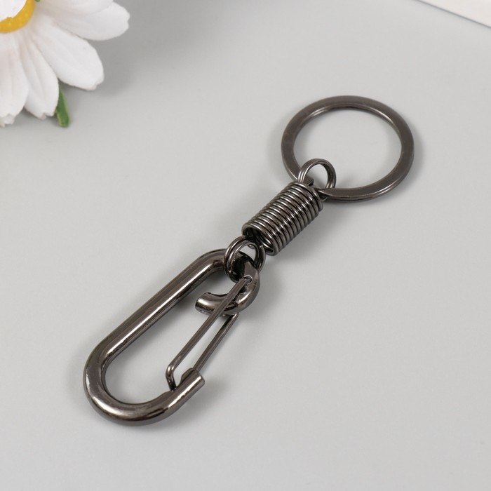 Брелок металл Брелок металл "Карабин с пружиной" 3х0,7х10,5 см