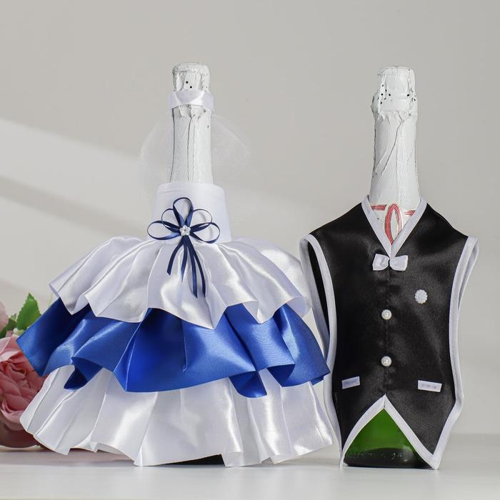 Комплект на стол молодожёнов Комплект на стол молодожёнов "Гармония", синий