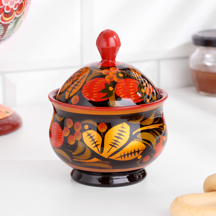 Сахарница «Ягодка», хохлома
