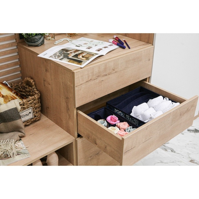 Органайзер для хранения белья Доляна «Мозаика», 8 ячеек, 28×14×10 см, цвет синий Органайзер для хранения белья Доляна «Мозаика», 8 ячеек, 28×14×10 см, цвет синий