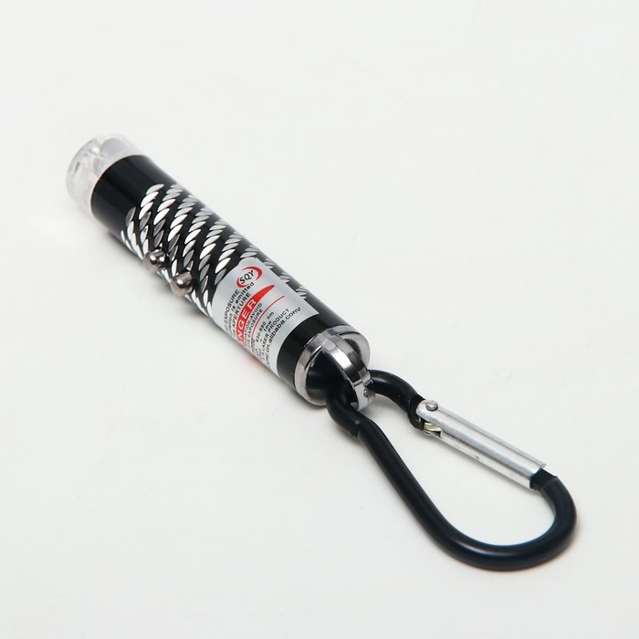 Лазерная указка  Лазерная указка "Мастер К", с карабином, 2 LED, 7 х 1.5 см