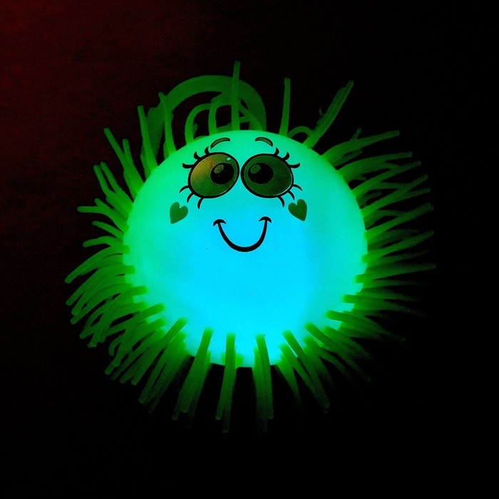 Мяч детский резиновый ёжка «Диля», резиновый, световой, цвета МИКС Мяч детский резиновый ёжка «Диля», резиновый, световой, цвета МИКС