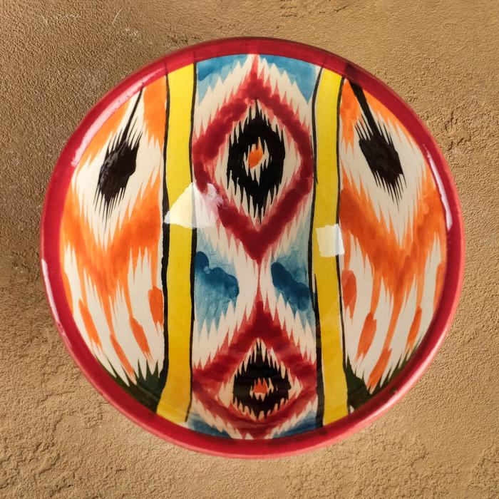 Набор чайный Риштанская керамика Набор чайный Риштанская керамика "Атлас №3", 9 предметов (чайник 0,8л, пиалы 0,2л)