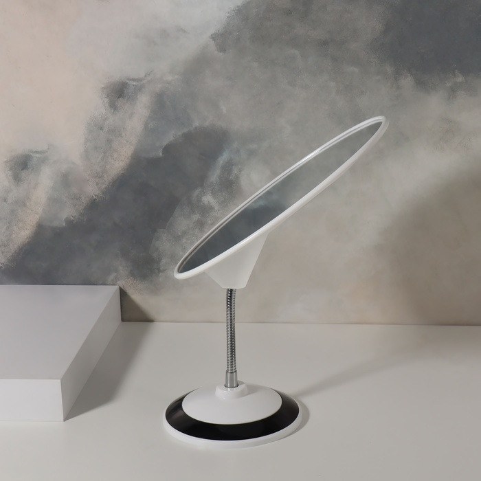 Зеркало настольное «Овал», на гибкой ножке, зеркальная поверхность 15,2 × 18,7 см, цвет МИКС