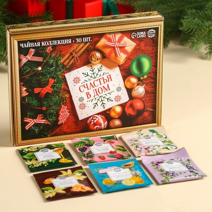 Новый год! Чайная коллекция «Счастья в дом», 54 г (30 пакетиков х 1,8 г). Новый год! Чайная коллекция «Счастья в дом», 54 г (30 пакетиков х 1,8 г).
