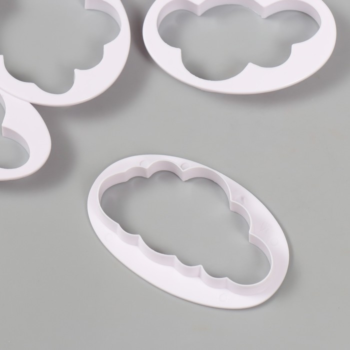 Каттер для полимерной глины Каттер для полимерной глины "Облака" набор 5 шт 4,8х7,6 5,8х6,8 3,5х6,2 4,1х7,9 4,8х7 см