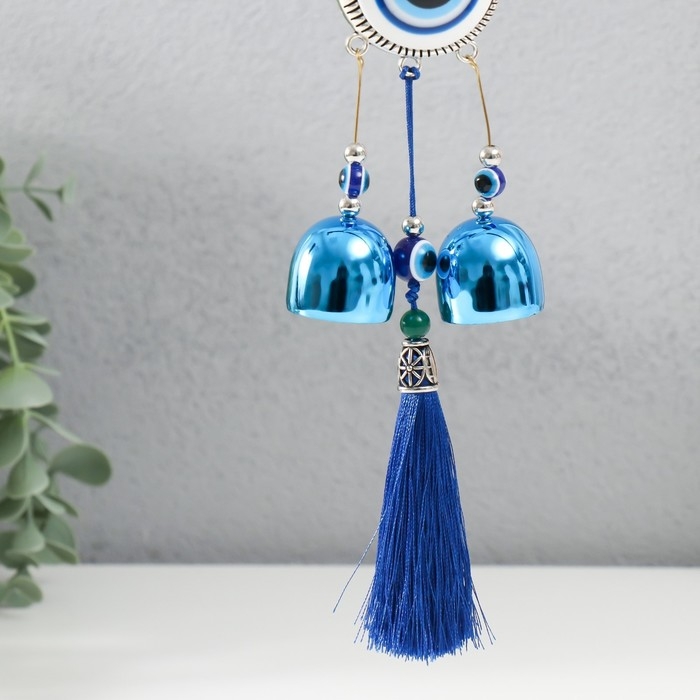 Музыка ветра металл, пластик Музыка ветра металл, пластик "Слоник с кисточкой" от сглаза h=25 см