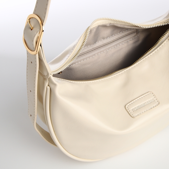 Сумка женская, багет, на молнии, цвет молочный Сумка женская, багет, на молнии, цвет молочный