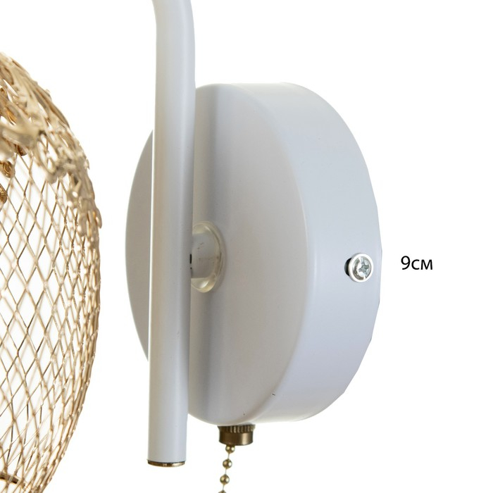 Бра 662428/1 E14 40Вт белый-золото 26х16х20 см