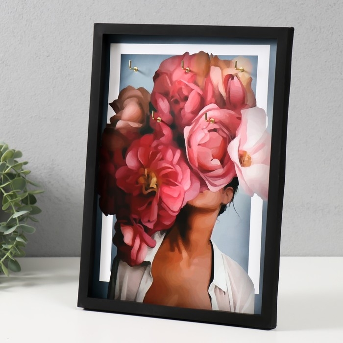 Ключница открытая Ключница открытая "Цветы 2" 5 крючков, 23х32 см