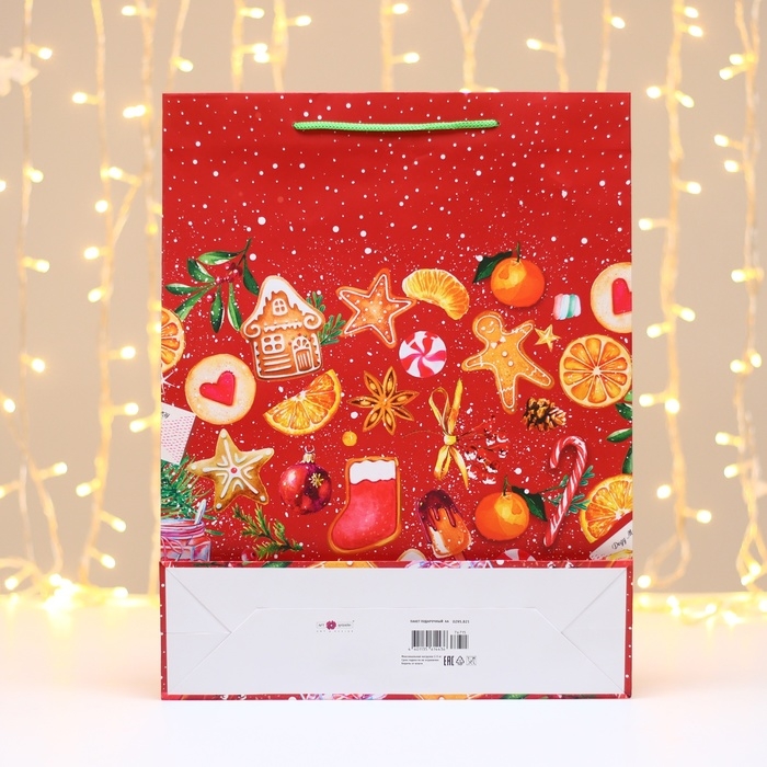 Новый год. Пакет подарочный "Волшебный момент", 33 х 42,5 х 10 см.