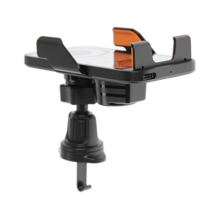Автомобильный держатель для телефона C10, беспроводная зарядка, автозахват, 15 W, чёрный Автомобильный держатель для телефона C10, беспроводная зарядка, автозахват, 15 W, чёрный
