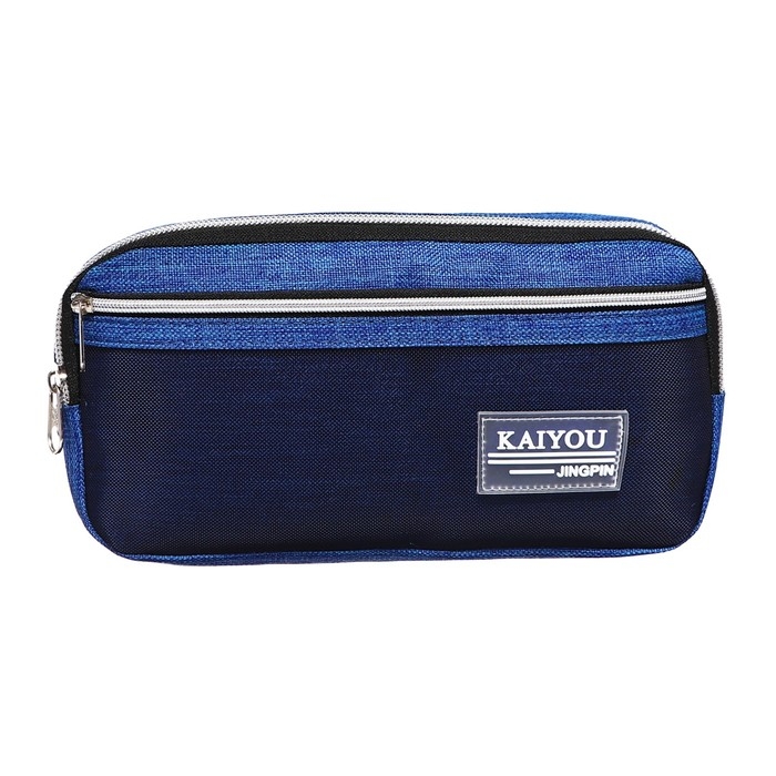 Пенал мягкий 3 отделения, 130 х 210 х 100 мм, объёмный, Calligrata, синий Пенал мягкий 3 отделения, 130 х 210 х 100 мм, объёмный, Calligrata, синий