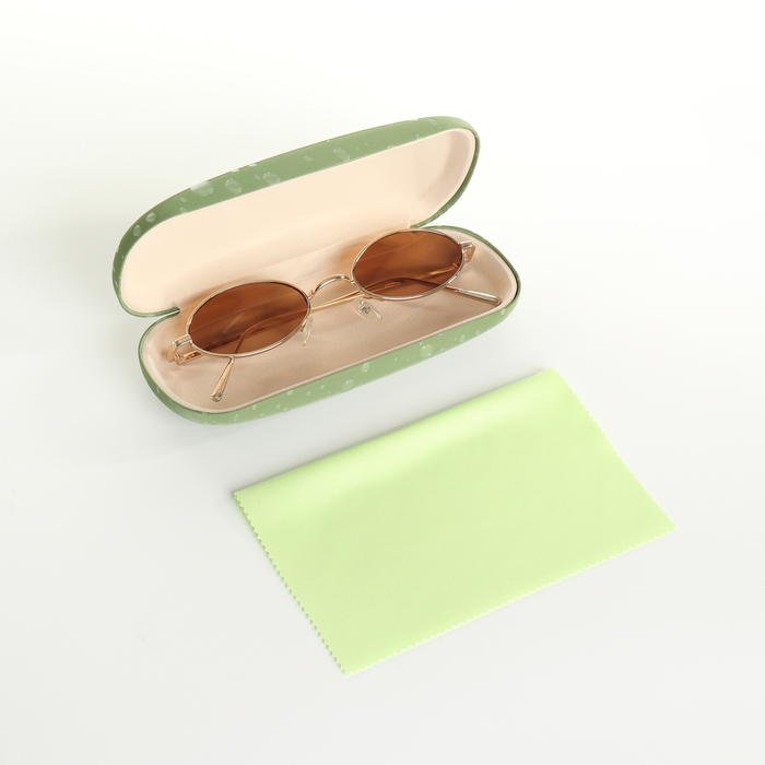 Футляр для очков на хлопушке, длина 16 см, цвет зелёный Футляр для очков на хлопушке, длина 16 см, цвет зелёный