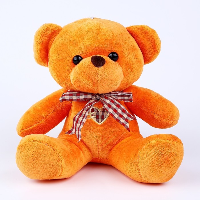 Мягкая игрушка «Мишка», с бантиком, 18 см, цвет бежевый Мягкая игрушка «Мишка», с бантиком, 18 см, цвет бежевый