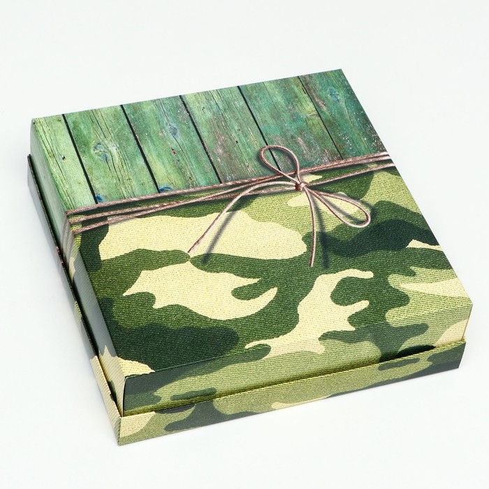 Коробка складная, Коробка складная, "Стратегический запас" 23 х 23 х 6,5 см